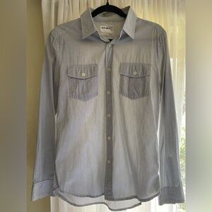 Fine-Stripe Slim-Fit Button Down